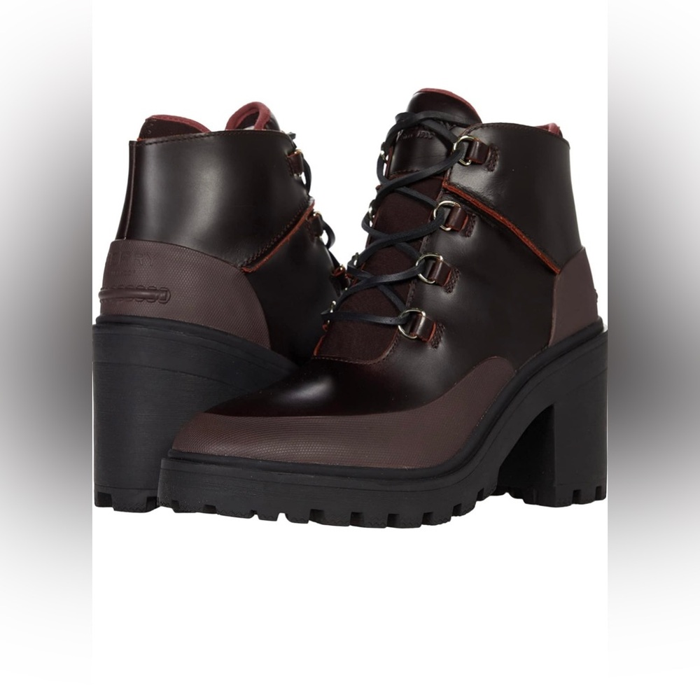 NWT Size 8 Sperry Pretty Tough Rust High-Heeled Waterproof Boots STS86814